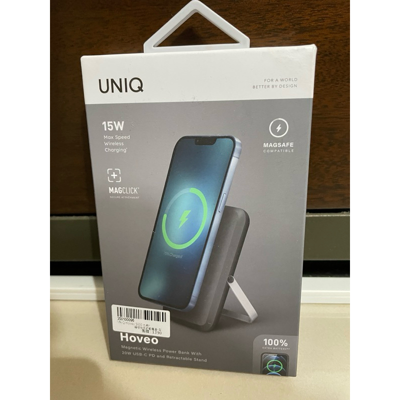 (自取$1000)UNIQ  Hoveo 5000mAh 20W支架款磁吸行動電源 支援磁吸(15w)