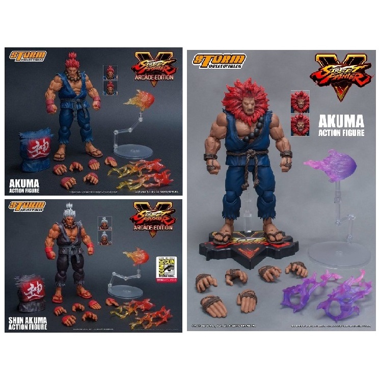 O咩咩Q~全新 Storm 1/12 快打旋風 豪鬼 Akuma Gouki / SDCC 灰色 豪鬼 / 獅子頭 豪鬼