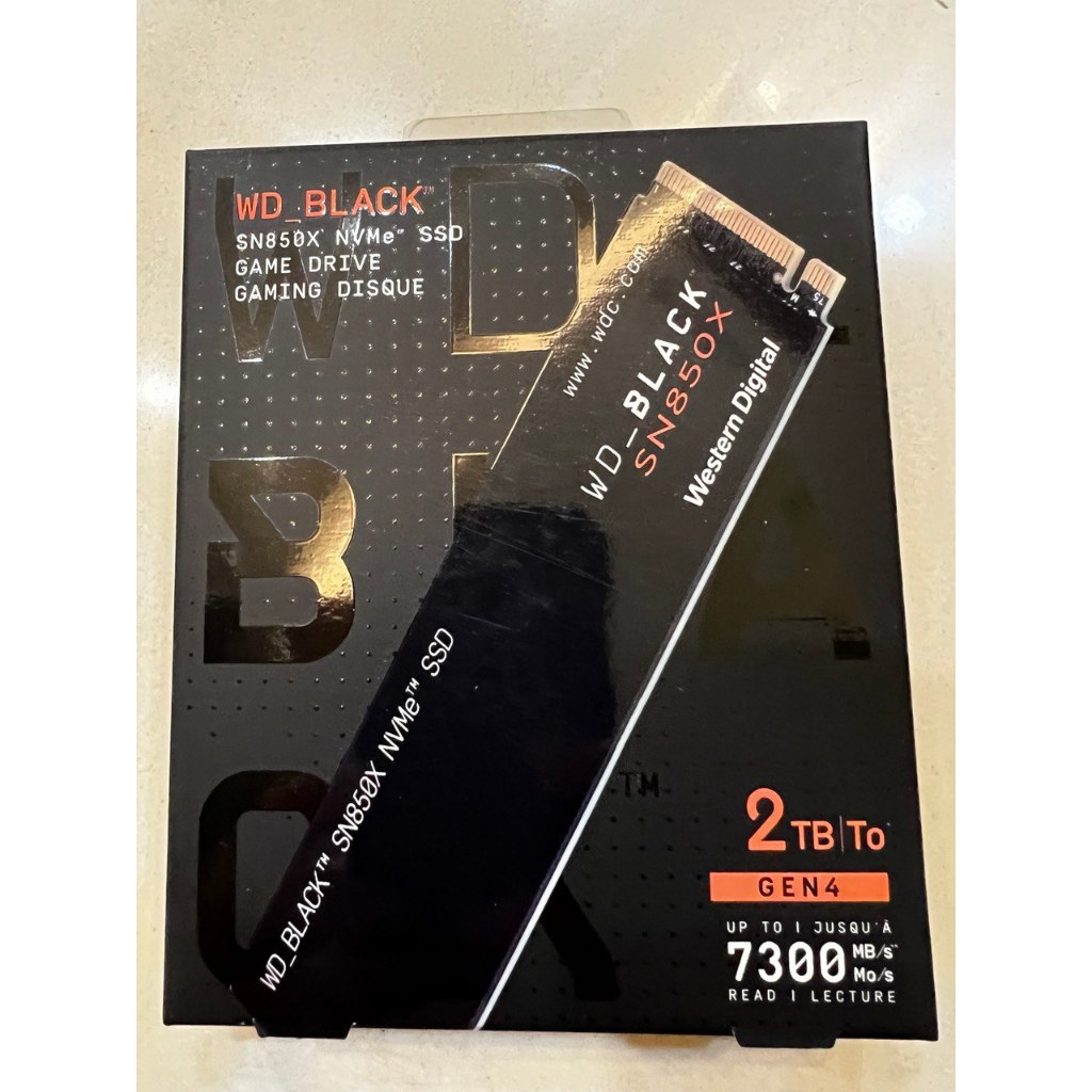 WD 黑標 SN850X 2TB M.2 NVMe PCIe 固態硬碟