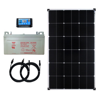 【太陽能百貨】V-40 太陽能12V鉛酸電池100AH發電系統 蓄電 DIY 露營發電組 獨立發電 小型發電系統