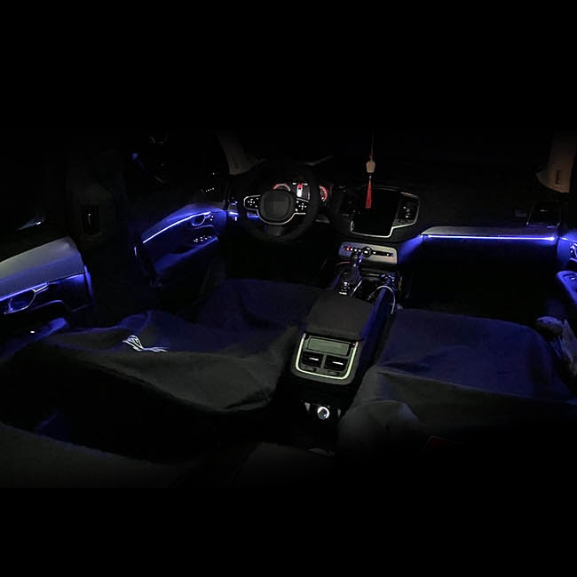 Volvo XC90 超薄幻彩流水氣氛燈 可聲控+APP控制 亮度顏色皆可調整 送安裝 禾笙影音館