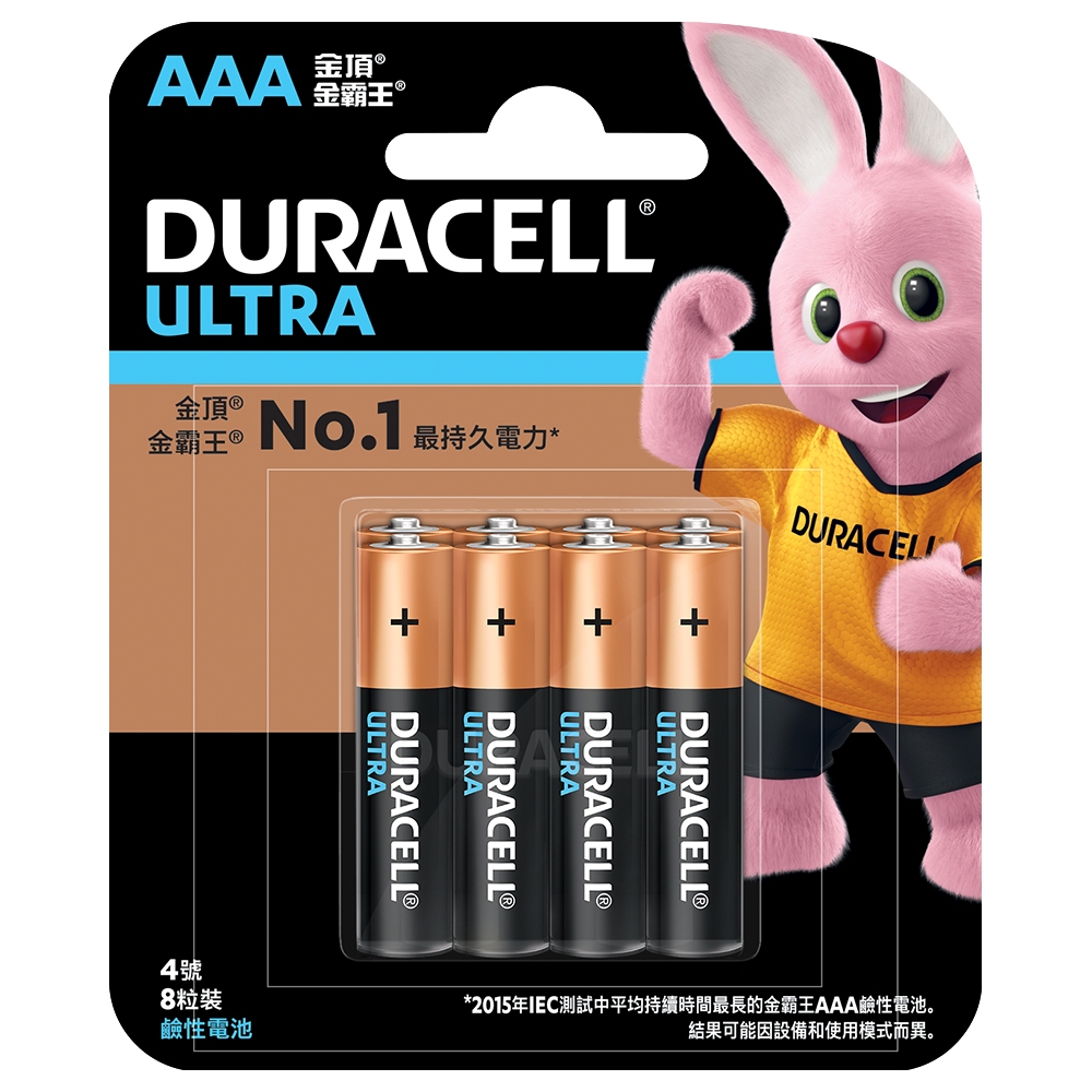 DURACELL 金頂 超能量鹼性電池 4號AAA (8入裝)【官方旗艦店】