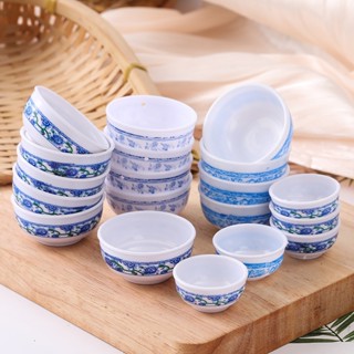 ☆荳荳龍~DIY手作黏土☆ 迷你餐具 青花碗 模擬食玩 迷你碗