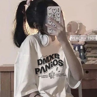 ZUCAS~韓版寬鬆字母半長袖短袖上衣 短袖t恤 女裝 顯瘦上衣 衣服 - T-567