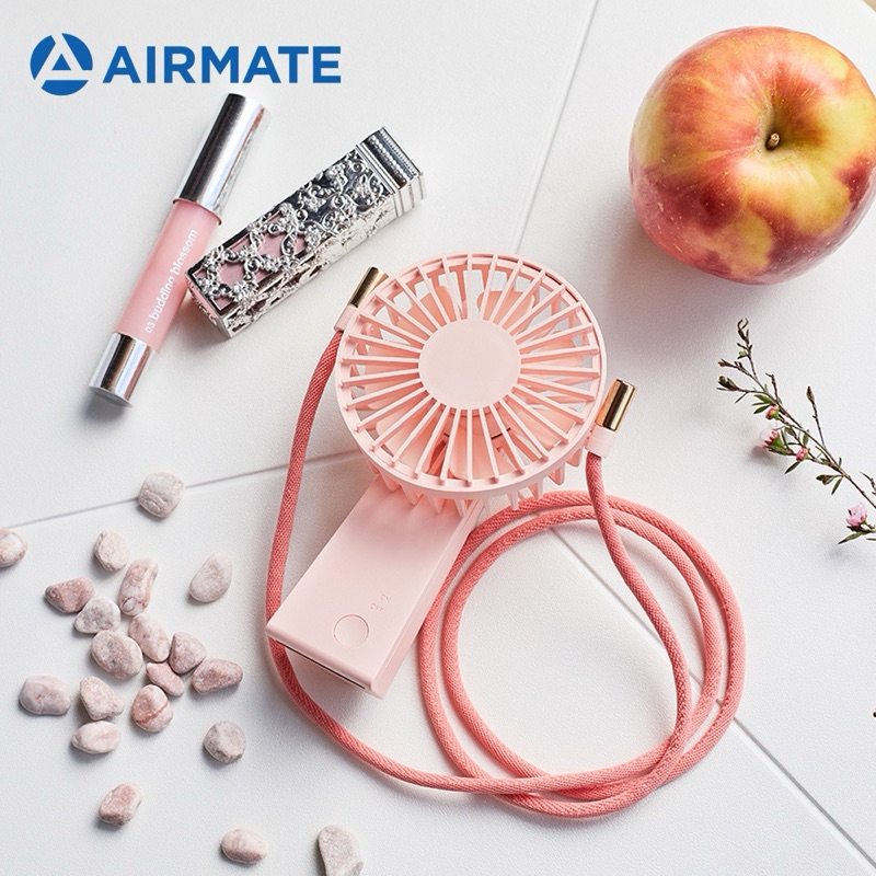 AIRMATE艾美特 USB垂直翻轉手持充電拉風扇U901 粉紅