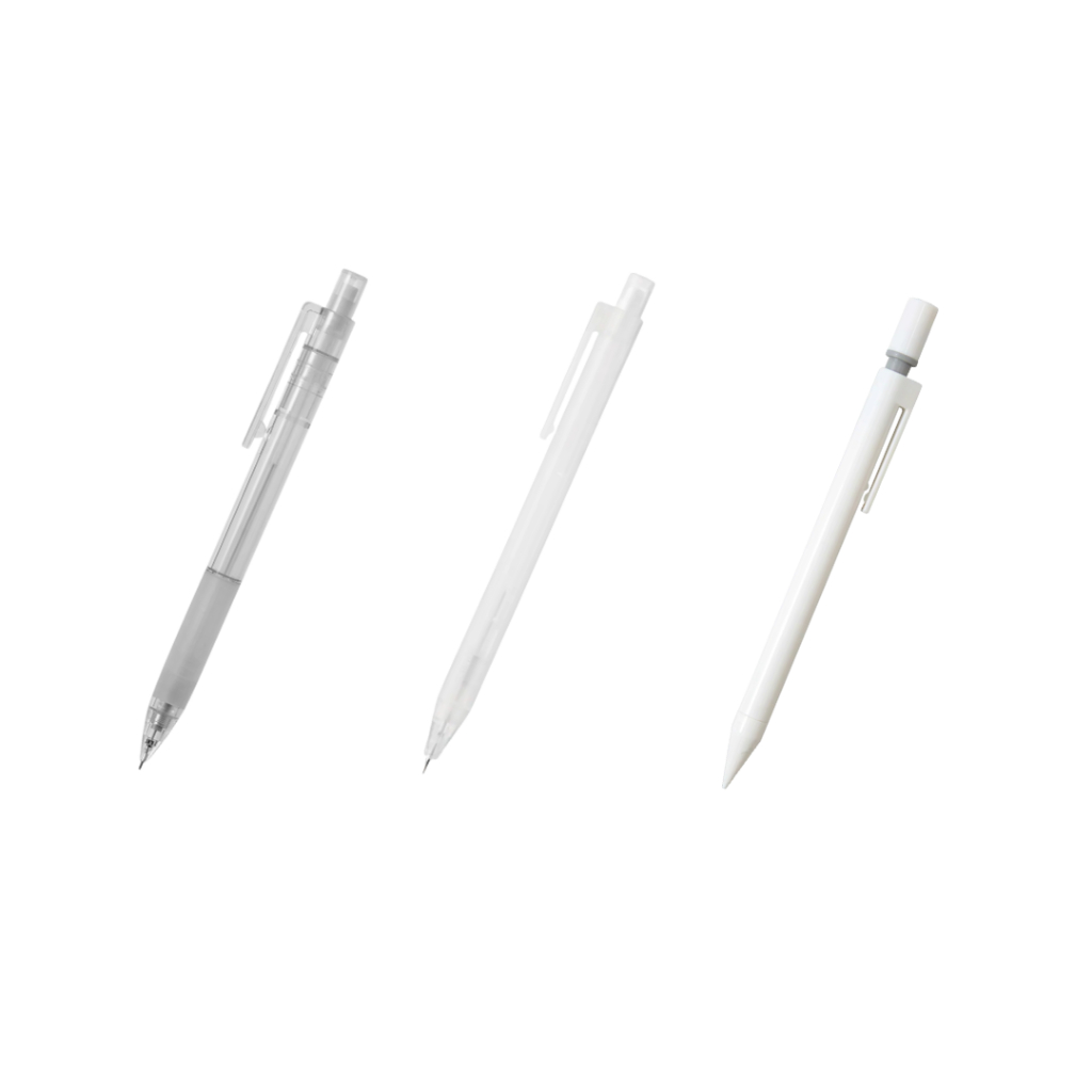 MUJI 無印良品｜半透明管/透明管自動筆/塑膠管自動筆 0.5mm 自動筆