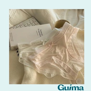 【Guima |現貨】冰絲面膜內褲2.0油畫少女🖼 超薄內褲 低腰內褲 冰絲內褲 涼感內褲 蕾絲冰絲內褲 冰絲蕾絲內褲