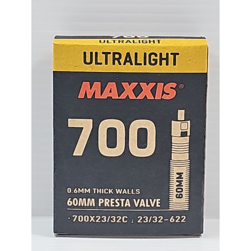 輕量化內胎 MAXXIS ULTRALIGHT 60mm 輕量內胎 76g 內胎 公路車法式氣嘴內胎