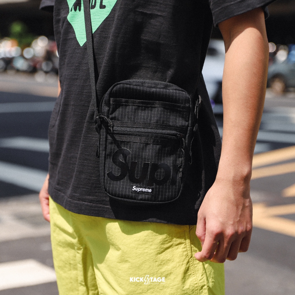 Supreme 24SS Shoulder Bag 黑色 格紋 3M反光 肩背包 側背包【SUP616-BK】