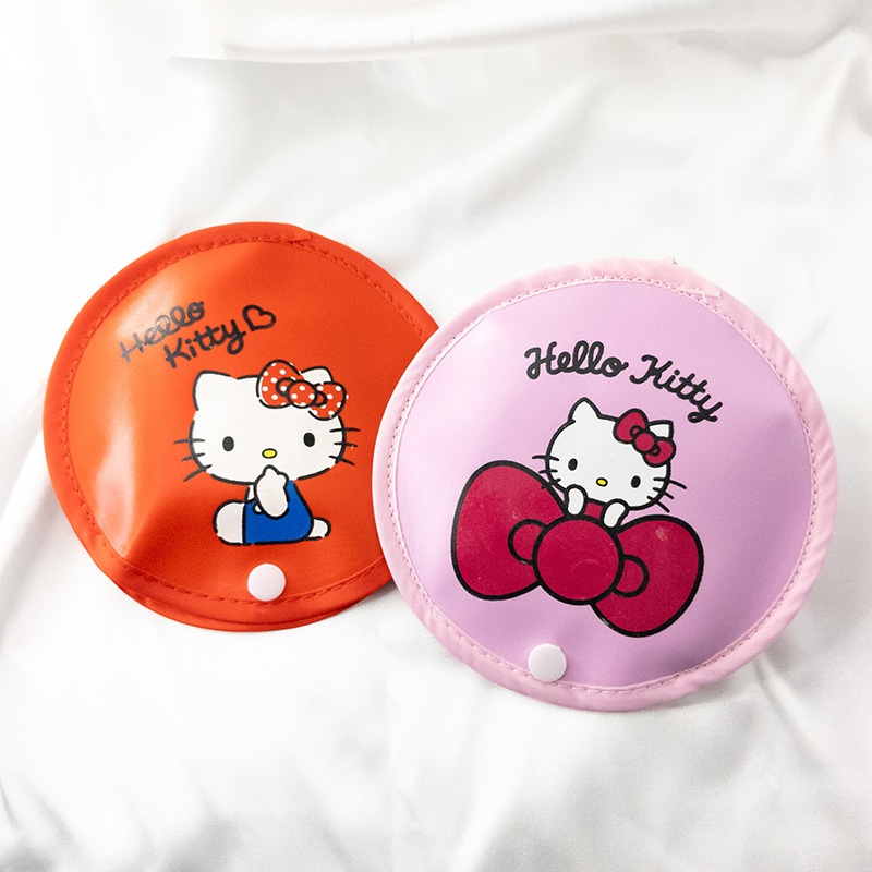 【現貨】Hello Kitty 摺疊PU圓形購物袋 收納 可攜式環保袋 正版授權