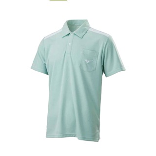 2024 MIZUNO 美津濃 速乾排汗，抗紫外線 口袋設計 短袖 POLO衫 (32TAB01531)艾草綠
