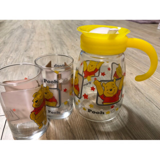 全新 迪士尼Disney 冷水壺+2個玻璃杯