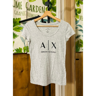 Armani Exchange 女生 灰色 棉質logo T-shirt XS號 9成新
