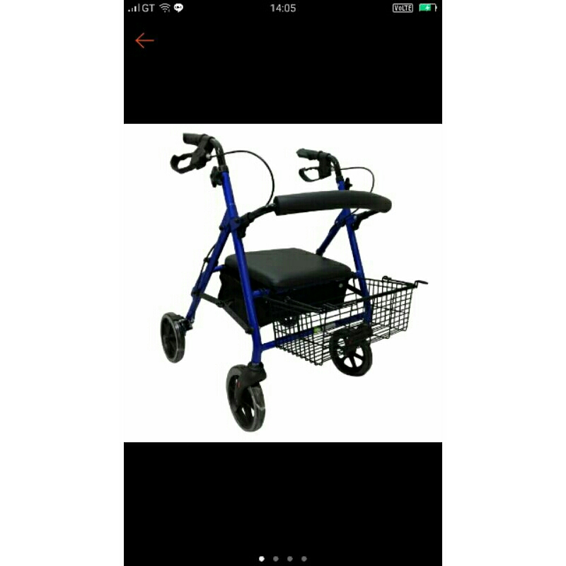 富士康 FZK833 老人可坐散步車 購物車 帶輪助步車 健步車 帶輪型助行器