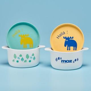 現貨 北歐瑞典 麋鹿MOZ 陶瓷盤碗兩件組 黃藍配色 泡麵碗 小鍋 全聯集點