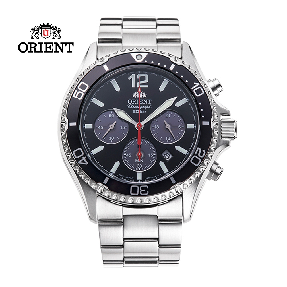 ORIENT 東方錶 Quartz Sports系列 太陽能跑馬計時男錶 RA-TX0202B/42.8mm