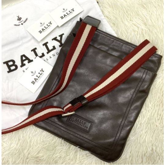 全新正品 BALLY TERINO 經典 男用 女用 中性 紅白背帶 紅白織帶 側背包 郵差包 斜背包 包包 肩背包