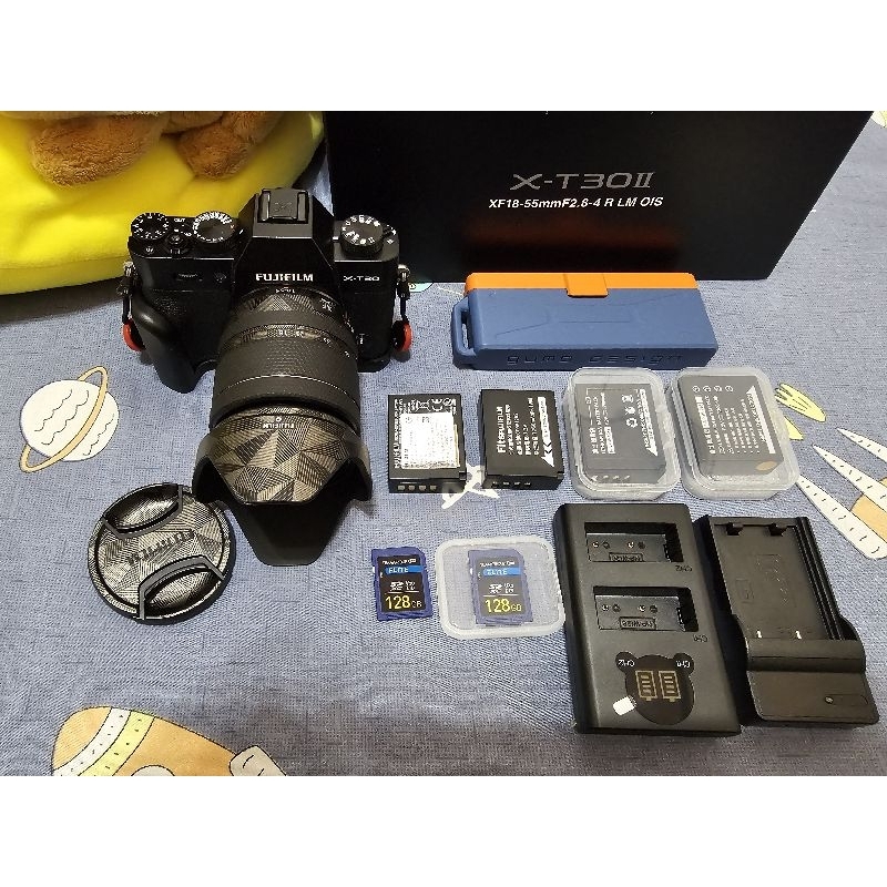 FUJIFILM XT30ii 黑色 + XF 18-55mm + 4顆電池（台灣公司貨保固中/二手超級新）
