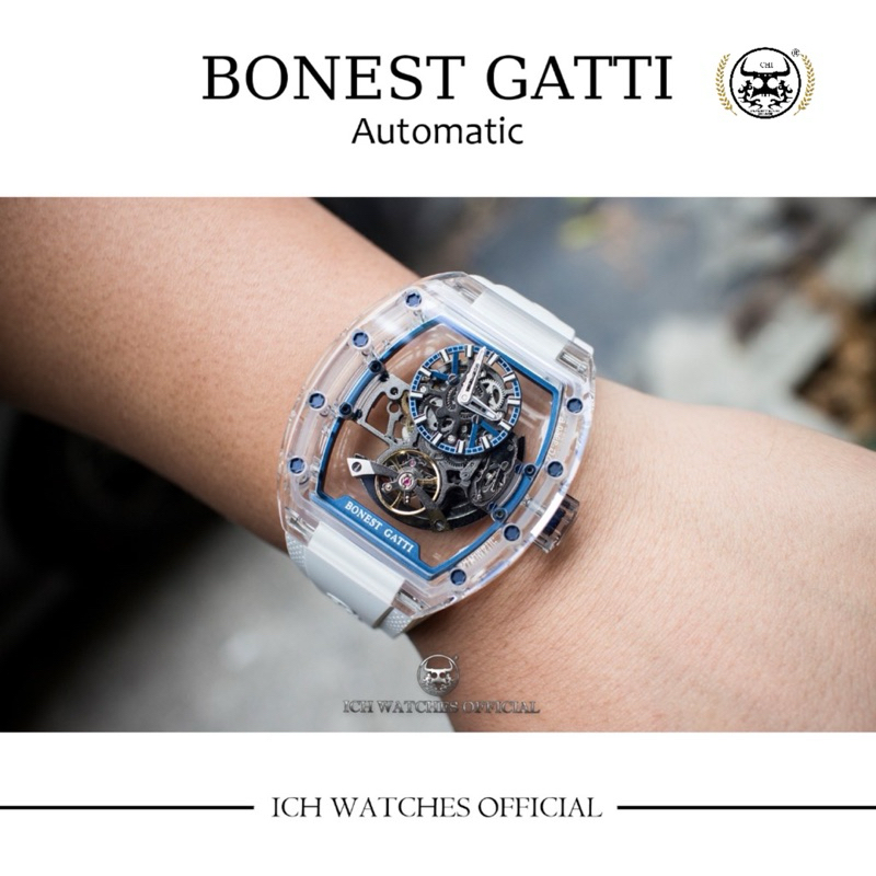 公司貨-德國Bonest Gatti 酒桶錶系列BG9960-A1鏤空機械錶-男錶女錶手錶RM錶運動錶生日禮物情人節禮物