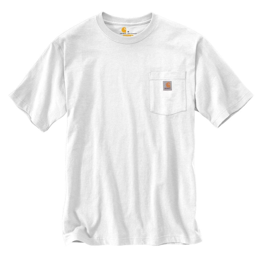 【二手現貨】Carhartt K87 口袋短T 短袖 工作口袋T T-Shirt 短袖T恤 重磅 工裝 美版偏大 白色M