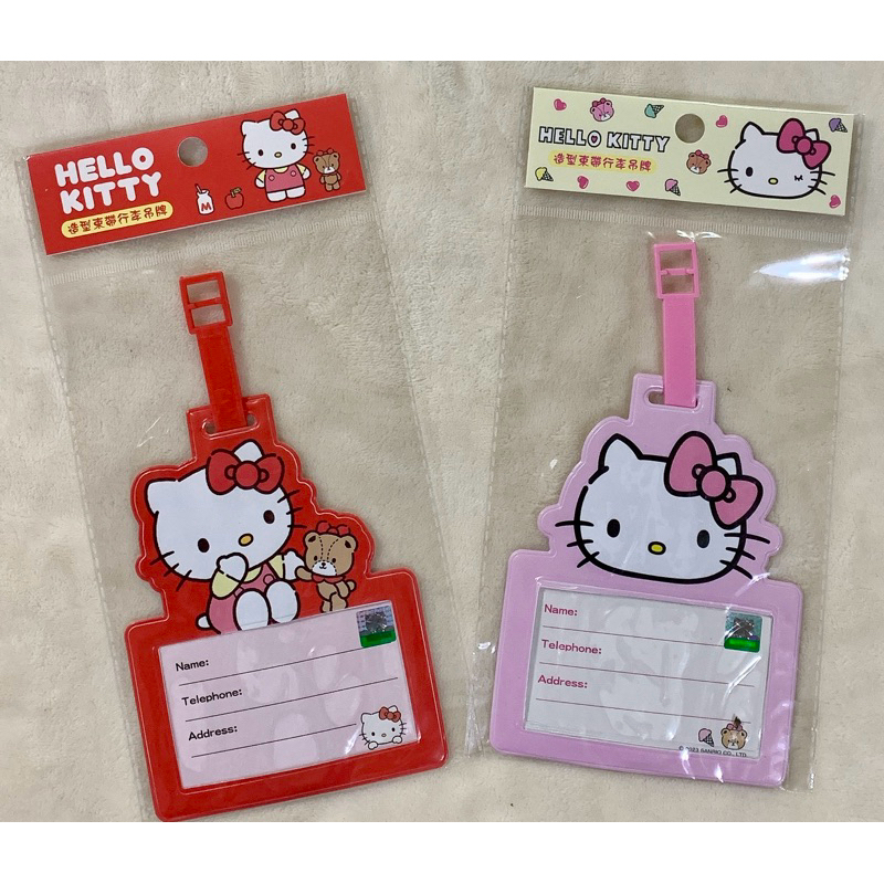 Sanrio三麗鷗Hello Kitty凱蒂貓 造型束帶行李吊牌/姓名吊牌/行李箱吊牌