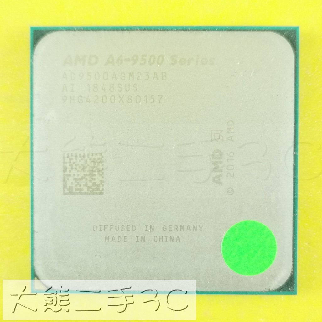 【大熊二手3C】CPU-AMD AM4 A6-9500 AD9500AGM23AB UP 3.8G 2C2T