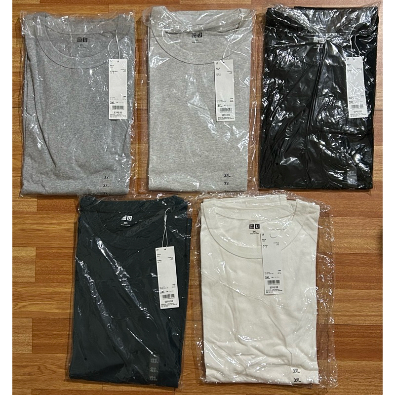Uniqlo U 圓領T恤 大尺碼 XXL 2XL 3XL 短袖 T恤 T-shirt 黑色 白色 淺灰色 素T 優衣庫