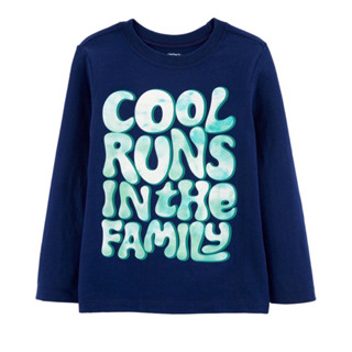 ［現貨2T/3T］美國Carter’s 男童小童英文字印刷長袖上衣長T COOL RUNS