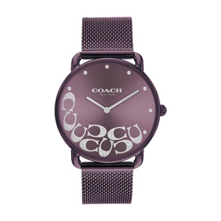 【For You】當天寄出 I Coach 紫色款 晶鑽金C字 米蘭錶帶 女錶 36mm （14504339）