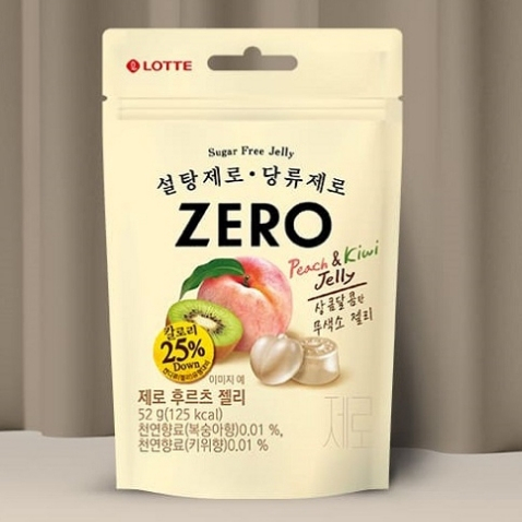 【LOTTE】 零糖 ZERO 水蜜桃  奇異果 軟糖 52g
