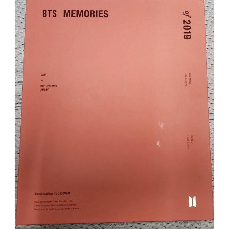 BTS 2019回憶錄 DVD空專