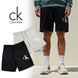 Calvin Klein CK LOGO 短褲 短棉褲 棉褲 內刷毛 黑 灰 抽繩 鬆緊腰圍 五分褲 DOT聚點