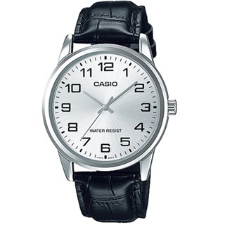【CASIO】卡西歐 卡西歐風尚皮帶男錶-銀面 MTP-V001L-7B 臺灣卡西歐保固一年