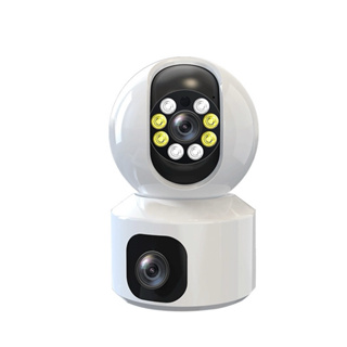 雙鏡頭無線網路二合一攝影機 多功雙鏡頭 全彩夜視 智能追蹤 360度無死角 戶外監視器 鏡頭
