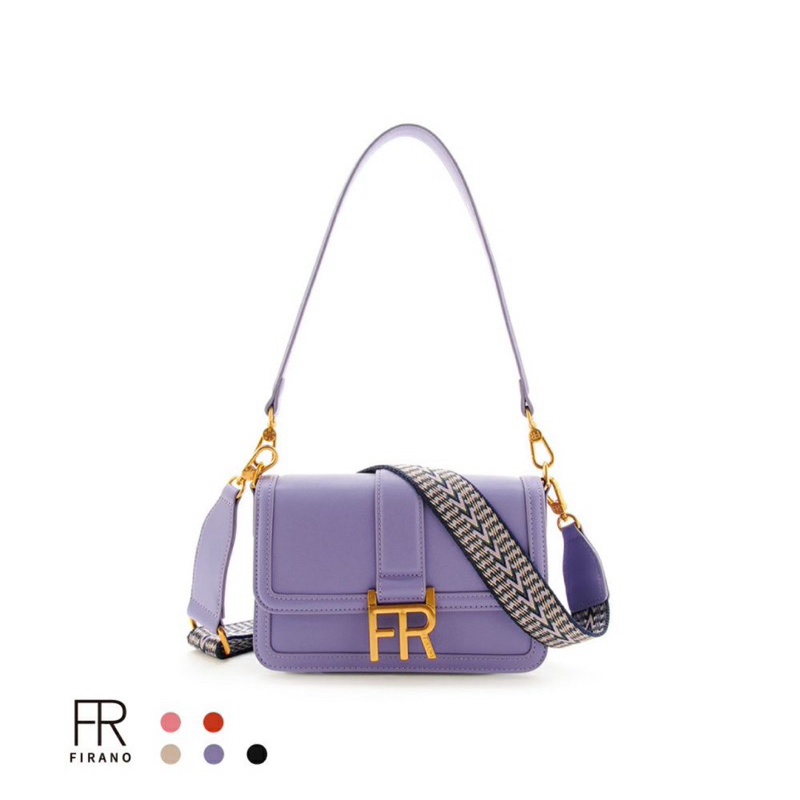 現貨 日本代購 限量色 紫色 2way FIRANO  F402855  LOGO飾品 單肩包 側背包 肩背包 寬背帶