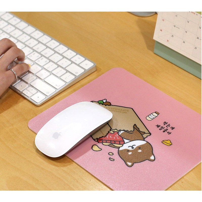 年糕小妹【現貨】🔥 韓國 Pinkfoot 柴犬與我 滑鼠墊 鼠標墊 可愛滑鼠墊 防水 造型滑鼠墊