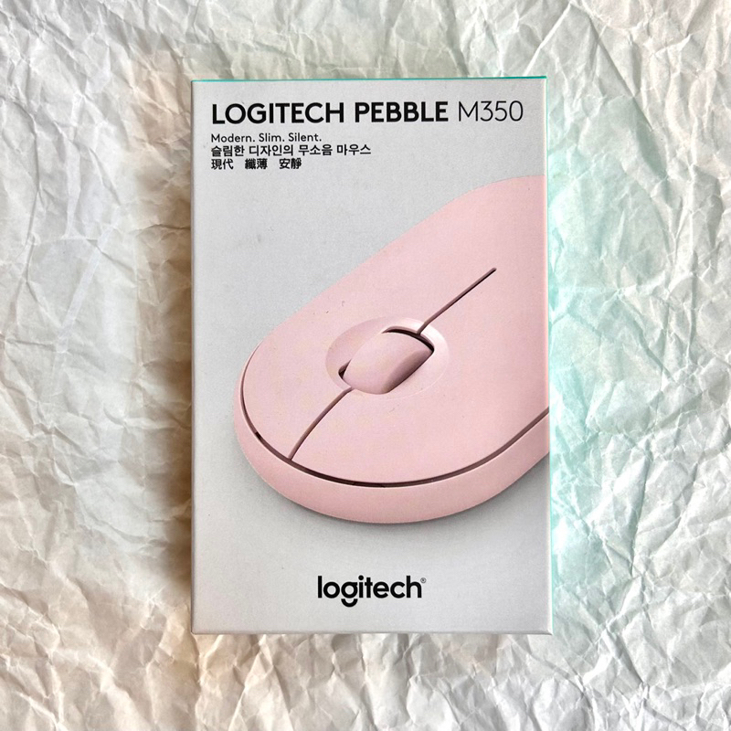 台灣正版公司貨 羅技 logitech Pebble M350  無線 藍芽 雙模 靜音滑鼠 鵝卵石滑鼠 粉色