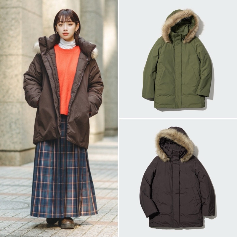 Uniqlo 女裝Hybrid羽絨外套 460924台灣官網 綠/咖啡M 現貨