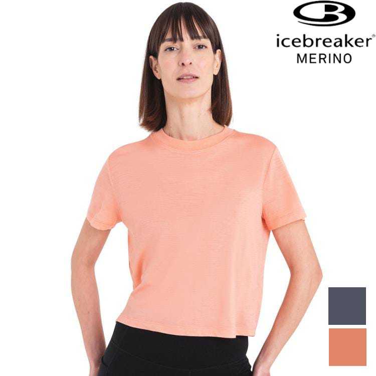 Icebreaker Tech Lite III 女款 短版 美麗諾羊毛排汗衣/圓領短袖上衣-150 素色 0A56Y2