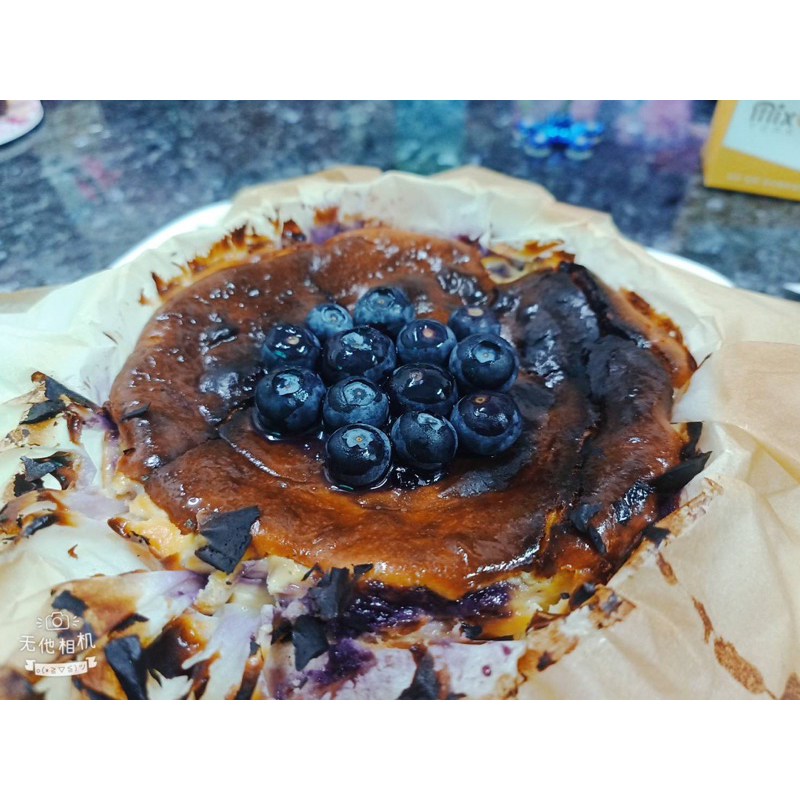 幸福滿點手做藍莓巴斯克乳酪蛋糕🍰