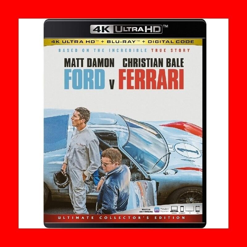 【4K UHD】賽道狂人UHD+BD雙碟限定版Ford v Ferrari蝙蝠俠克里斯汀貝爾神鬼認證麥特戴蒙