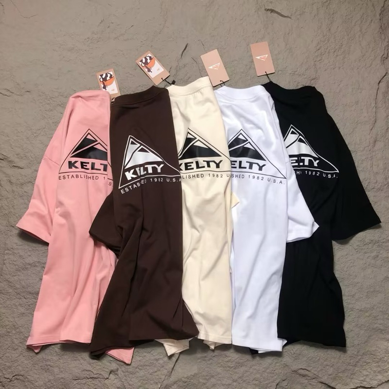 日本代購日本KELTY多色 純棉後背大logo 小寬版 潮流 街頭 機能戶外短袖T恤 男女
