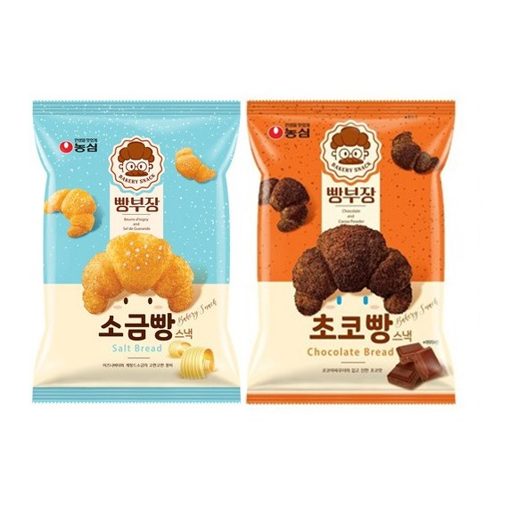 韓國 Nongshim 農心 鹽味奶油牛角麵包餅乾 巧克力牛角餅乾 可頌麵包餅乾 55g 現貨