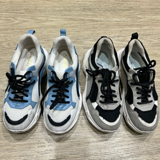 二手♻️老爹鞋 鞋子👟增高休閒鞋 可愛藍白 百搭 日常穿搭流行休閒 23.5號 37號 38號