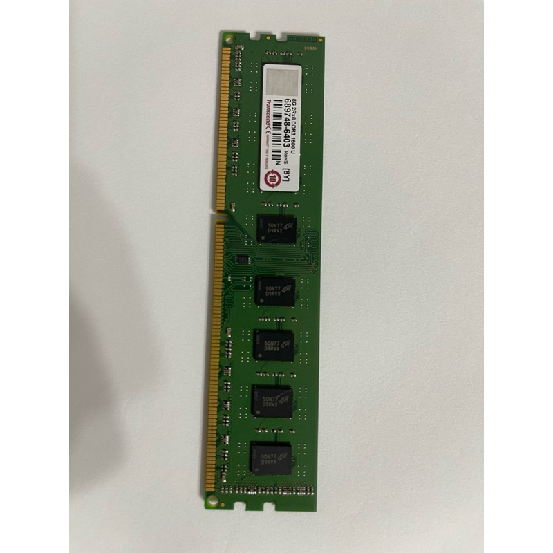 Transecnd創見 8G 2Rx8 DDR3 1600 U 雙面16顆粒桌上型電腦記憶體