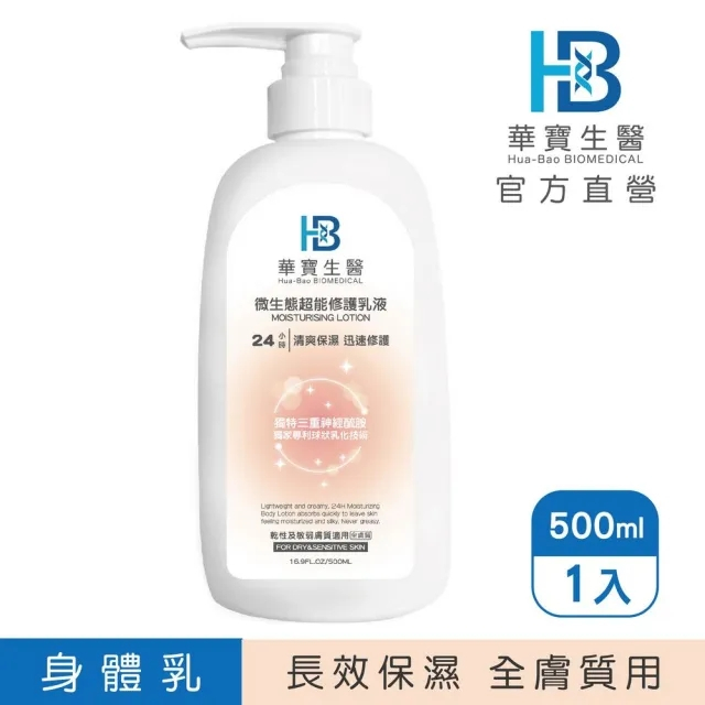 🔷️愛自由尋寶🔹️免運💞華寶生醫 24H微生態超能修護乳液 500ml