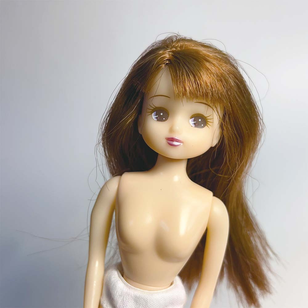 二手 早期 LICCA 莉卡 朋友 中長髮 棕色 人偶 娃娃 日本 收藏 裸娃