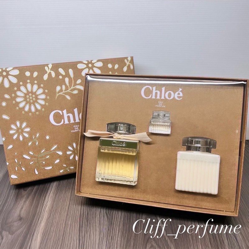 【克里夫香水店】Chloe 同名女性淡香精禮盒(淡香精75ml+小香5ml+身體乳100ml)