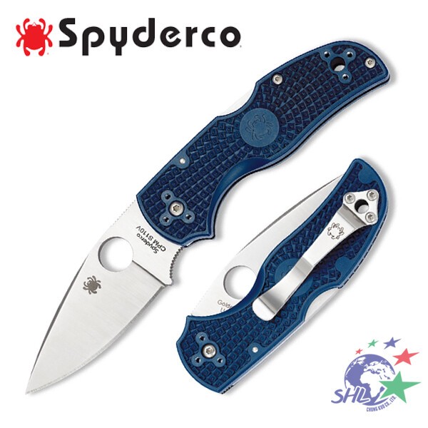 SPYDERCO Native 5 DK Blue藍黑FRN柄平刃折刀 / C41PDBL5【詮國】