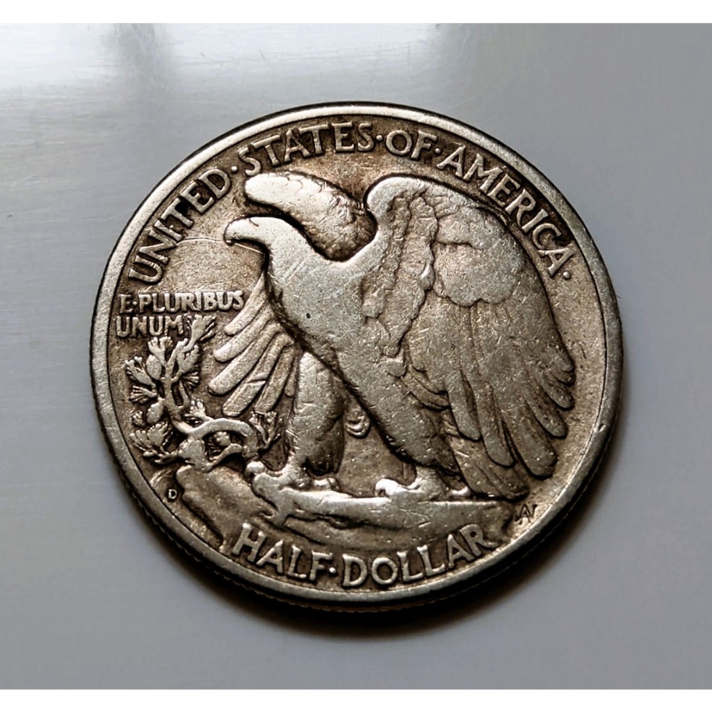 稀少 1947 年 美國 花束 行走 女神 50 Cents 1/2 半 美元 古 銀幣 HALF DOLLAR